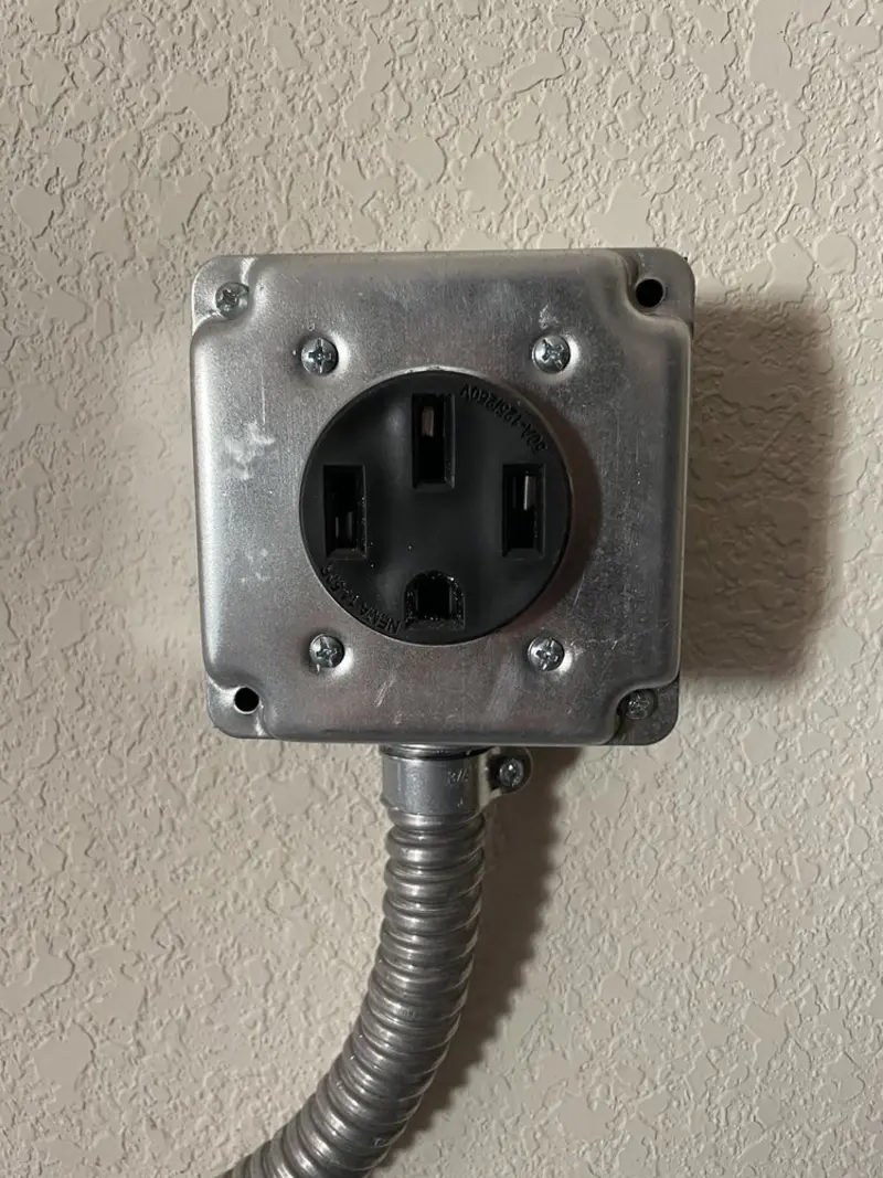 NEMA 14-50 outlet installed for Smart Home Electrical in South Beloit